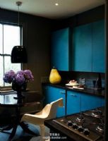 暗色简约公寓设计简约厨房装修图片