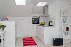 55平米色彩公寓现代厨房装修图片