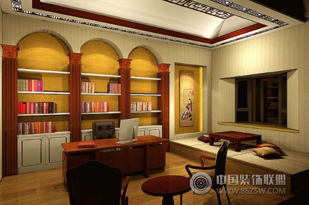 中式风格书房装修效果图