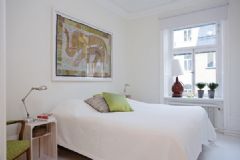 梦幻绿野仙踪 110平北欧风情翠绿公寓欧式卧室装修图片