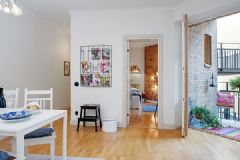 瑞典哥德堡现代公寓 色彩之家现代过道装修图片