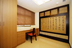140平现代中式雅居中式书房装修图片