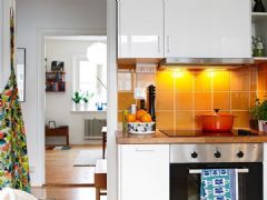53平米蔚蓝现代公寓现代厨房装修图片