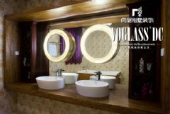成都尚层装饰设计案例——华润凤凰城古典卫生间装修图片