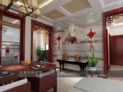 红影木韵 简约中式风格说明锦华之星小区中式客厅装修图片