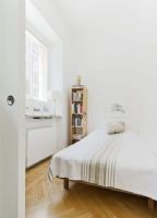 37平米的白木单身公寓北欧风格欧式卧室装修图片