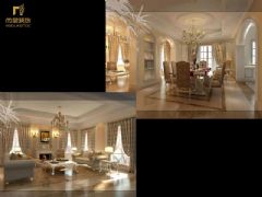 成都尚层装饰别墅设计案例欧式客厅装修图片