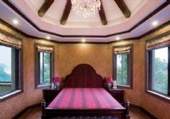 中式风格别墅花园中式卧室装修图片