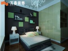 南益名泉春晓-三居室-142平米-装修设计简约卧室装修图片