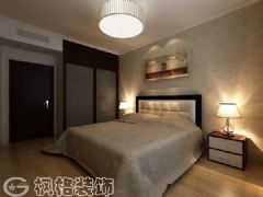 南国花园144平新中式家装效果图中式卧室装修图片