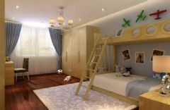 君悦华庭 -三居室-150平米-装修设计美式儿童房装修图片