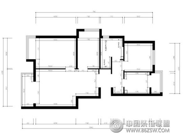 星湖城-二居室-90平米-装修设计