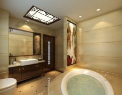 中泰花园 -四居室-190平米-装修设计中式卫生间装修图片