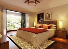 山伟学府花园-一居室-47平米-装修设计中式卧室装修图片