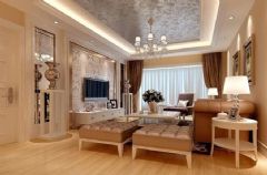 锦绣家园-三居室-140平米-装修设计现代客厅装修图片