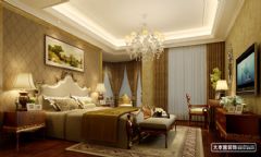 棕榈泉国际花园-现代欧式风格-大本营装饰设计案例欧式卧室装修图片