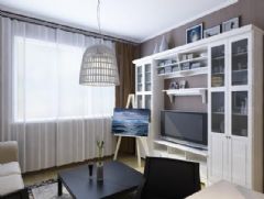 一居室-46平米-装修设计现代客厅装修图片