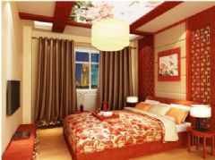 江夏教师公寓中式卧室装修图片