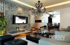 明湖123平现代奢华现代客厅装修图片