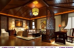 鹭湖宫新中式装修案例中式客厅装修图片