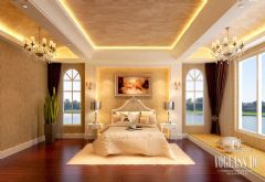成都尚层装饰设计案例-简欧风格欧式卧室装修图片
