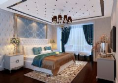观湖国际-三居室-130平米欧式卧室装修图片
