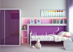 现代女孩房间设计案例现代卧室装修图片