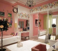 现代女孩房间设计案例现代客厅装修图片
