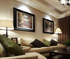125平美式温馨家美式客厅装修图片