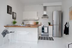 50平北欧单身公寓欧式厨房装修图片