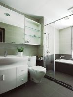 136平现代时尚公寓现代卫生间装修图片