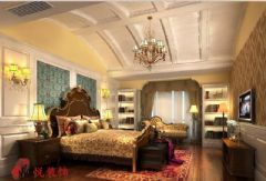 黄金海岸别墅美式卧室装修图片