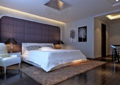 130平米三居室装修设计现代卧室装修图片
