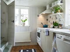 小户型厨房也可以变得整洁漂亮混搭厨房装修图片