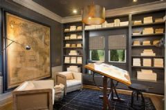 木制条纹墙面突显层次的手工艺美式公寓客厅装修图片