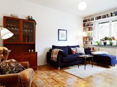 户型大变身 48平简洁单身公寓 巧妙运用空间变大户型简约客厅装修图片