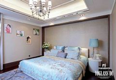 精装豪宅少见的新中式风格成都尚层装饰中式卧室装修图片