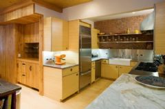 七彩缤纷色 纽约优雅4室阁楼(组图)现代厨房装修图片