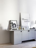 96平米文艺范儿住宅 灰白色调简约家现代客厅装修图片