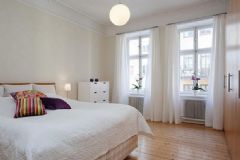 北欧风复式清新居欧式卧室装修图片