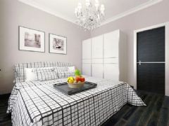 简约时尚黑白色家居 营造清新优雅氛围简约卧室装修图片