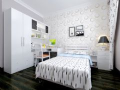 简约时尚黑白色家居 营造清新优雅氛围简约卧室装修图片