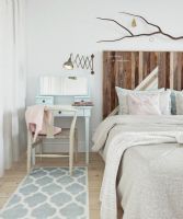 85平混搭公寓设计 自然质朴原木风家居混搭卧室装修图片