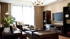 大气华丽两居室住宅 美式风格小户型美式客厅装修图片