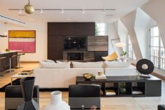 宽敞明亮的住宅 木质色打造的自然清新现代客厅装修图片
