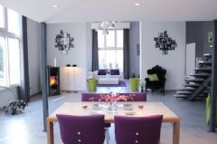 浪漫薰衣草紫色住宅 梦幻般的世界现代餐厅装修图片