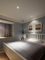 89平米清新小三房 宜家与现代风格混搭现代卧室装修图片