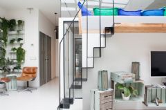 开放式loft设计 明亮现代酷感十足的家现代过道装修图片