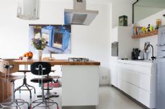 开放式loft设计 明亮现代酷感十足的家现代厨房装修图片