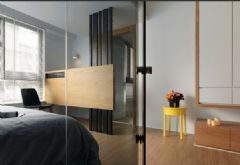 100平米混搭风格设计 简约灰色调住宅混搭卧室装修图片